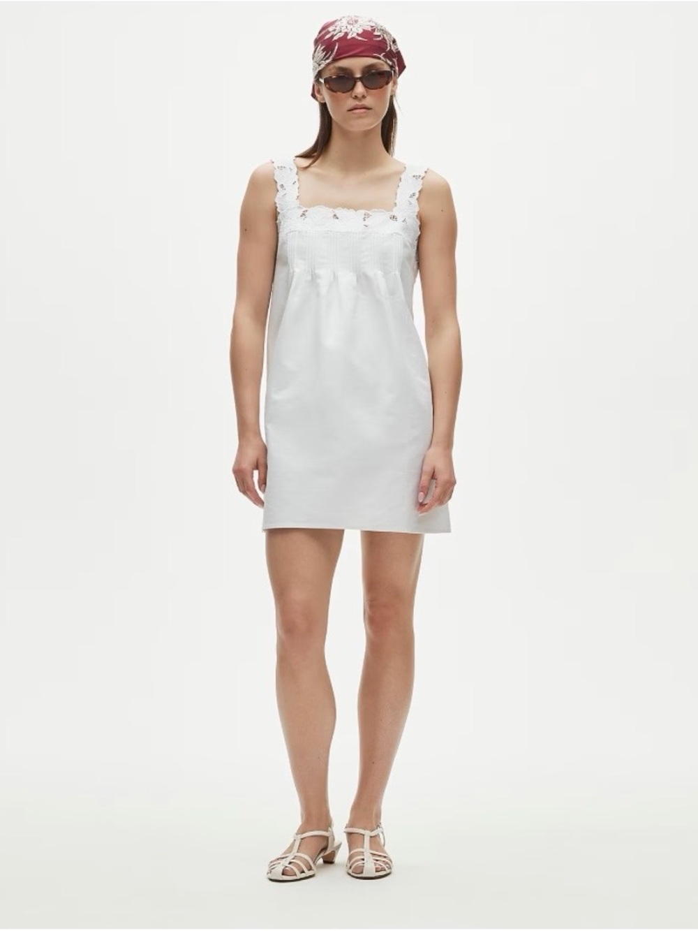 Ondine Mini Dress In double cotton popline
